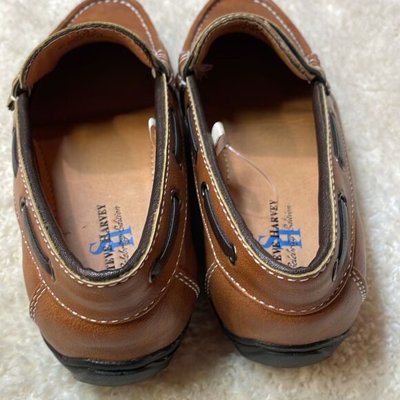 Steve Harvey Celebrity Edition Brown Loafers Boys Slip-On Penny Moccasin Sz 3 - Picture 4 of 7